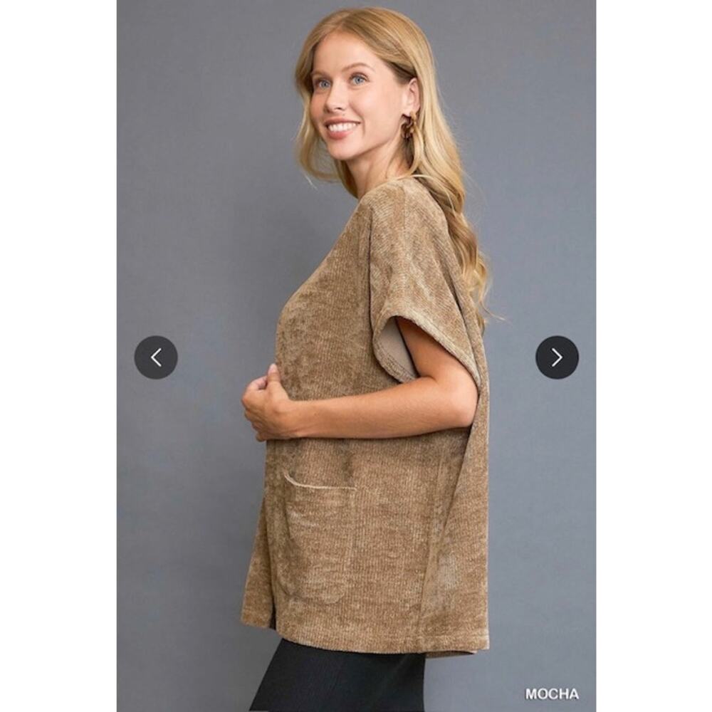 Umgee - Open Front Knit Jacket - Small - Picture 4 of 6